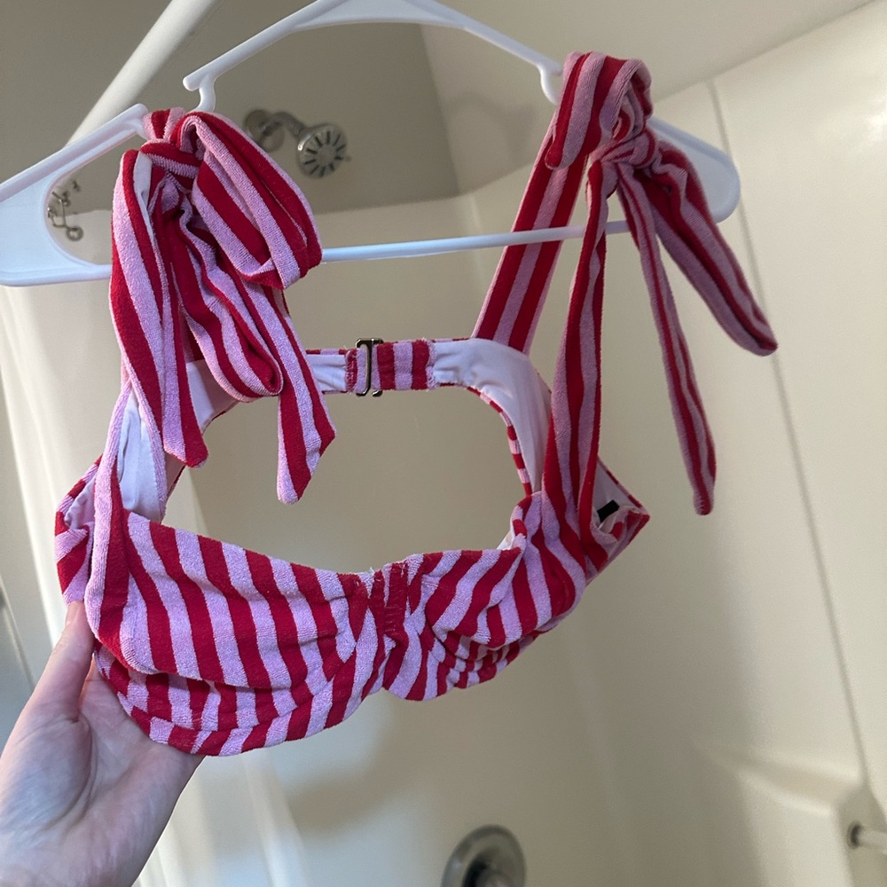 Blair Top Red Pink Stripped - Picture 2 of 3